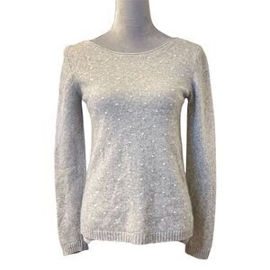Benedetta B Women's Gray Wool Cashmere Pullover Sweater M Boat Neck Long Sleeve